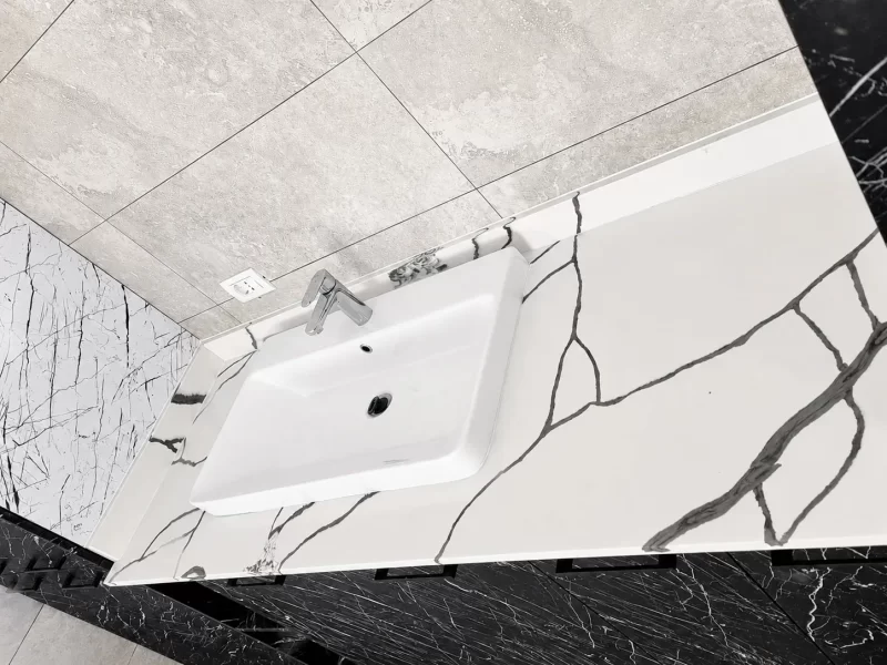 Blat baie quartz Statuario